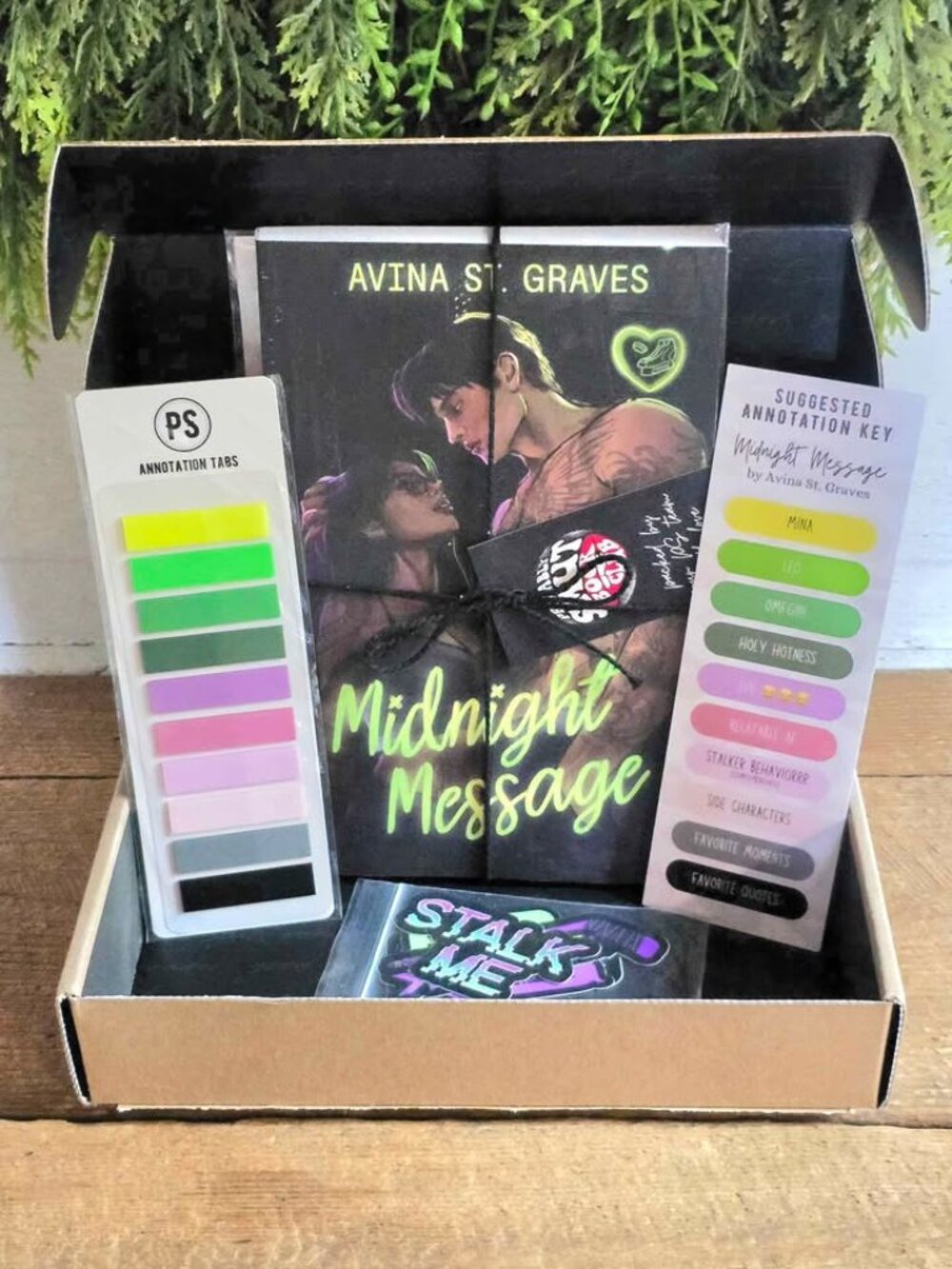 Probably Smut Midnight Massage by Avina St. Graves Book Box Stickers Paperback